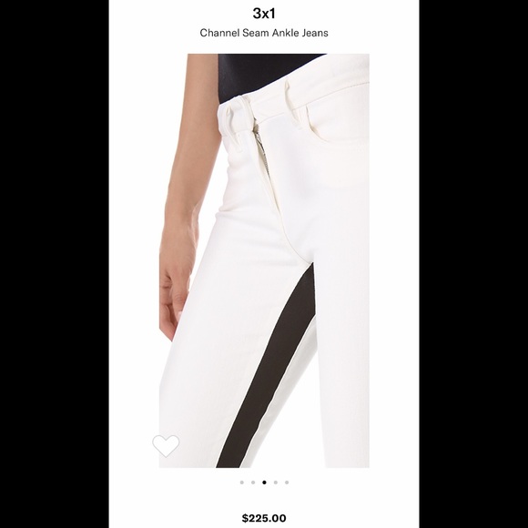 3x1 Channel Coated Inseam White Ankle Skinny Jeans - Picture 6 of 8